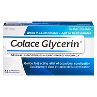 Colace Glycerin Suppositories - 12s