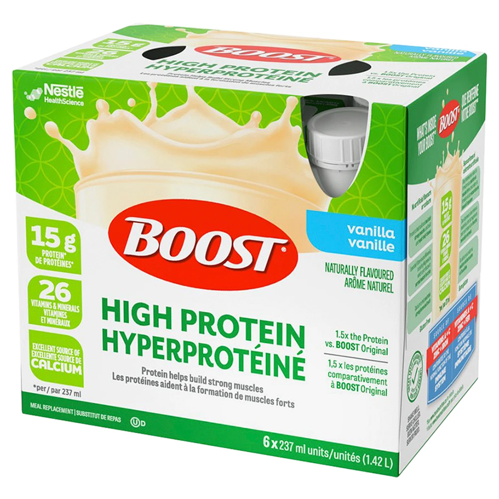 BOOST High Protein Drink - Vanilla - 6 x 237ml