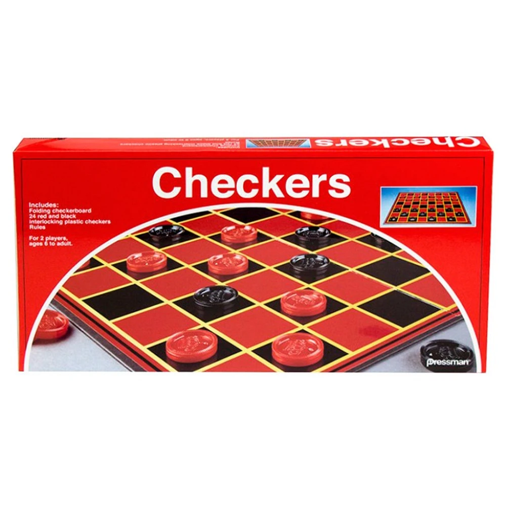 Red Box Checkers Boardgame