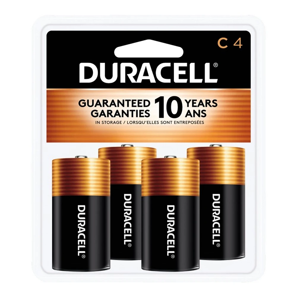 Duracell Coppertop C Alkaline Batteries - 4 pack