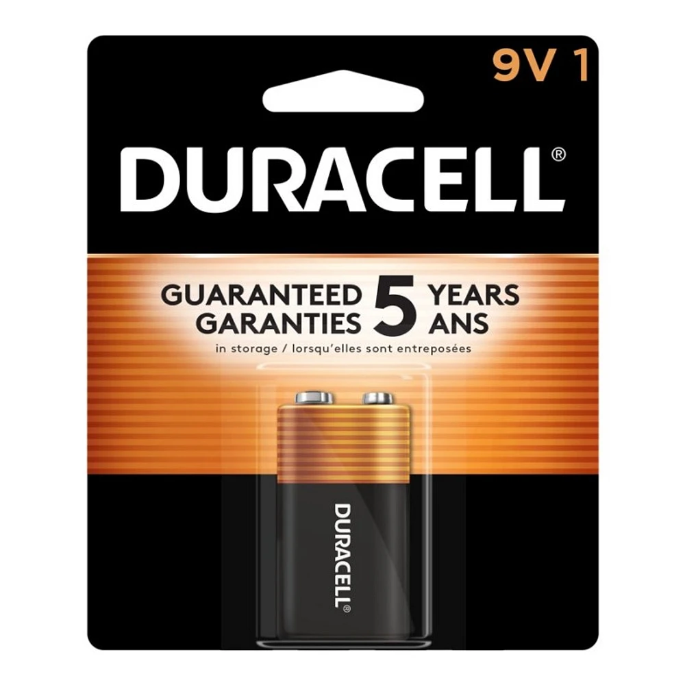 Duracell Coppertop 9V Alkaline Battery - 1 pack