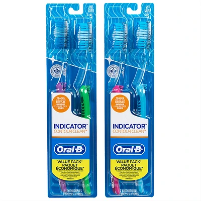 Oral-B Indicator Contour Clean Toothbrushes Assorted - Soft - 2s