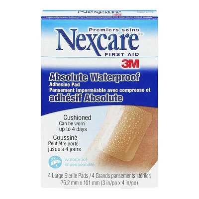 3M Nexcare Absolute Waterproof Adhesive Pad - 4s