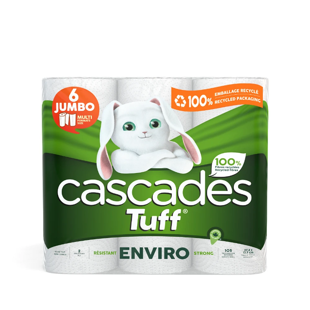 Cascades Tuff Enviro Jumbo Paper Towels - 6s