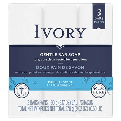 Ivory Original Bars - 3 x 90g