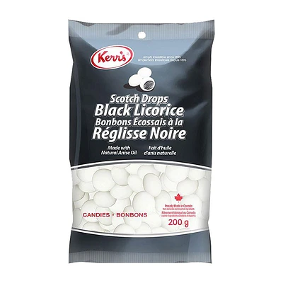 Kerr's Black Licorice Scotch Drops - 200 g