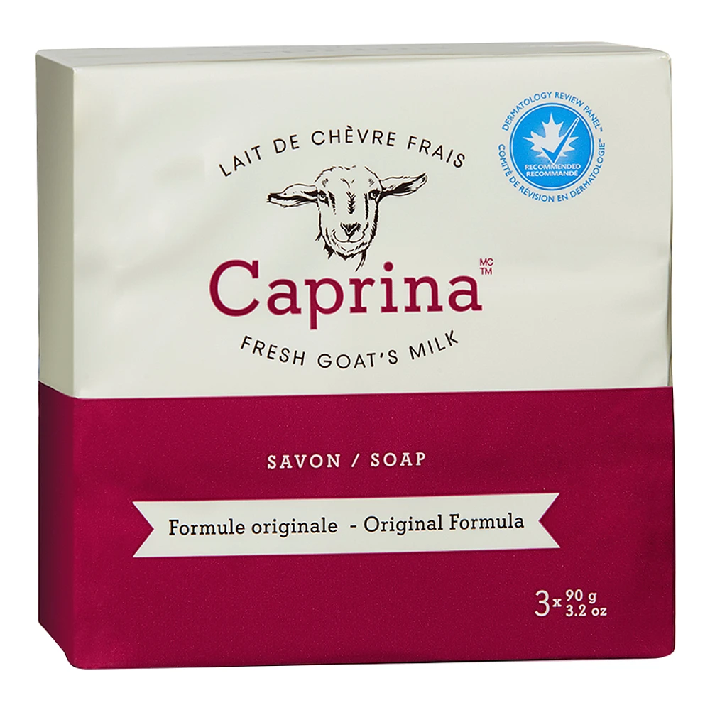 Caprina by Canus Fresh Goat's Milk Soap - Original - 3 x 90g