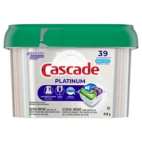 Cascade Platinum ActionPacs Dishwasher Detergent - Fresh Scent - 39s