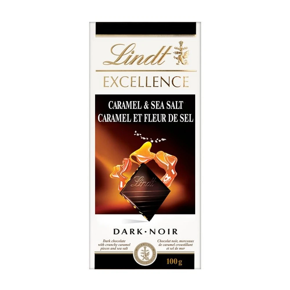 Lindt EXCELLENCE Dark Chocolate - Caramel & Sea Salt - 100g