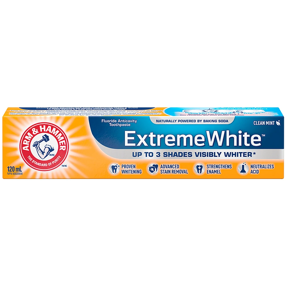 Arm & Hammer Extreme White Whitening Toothpaste - Clean Mint - 120ml