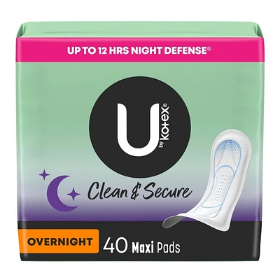 U by Kotex Clean & Secure Sanitary Pad - Maxi - 40's