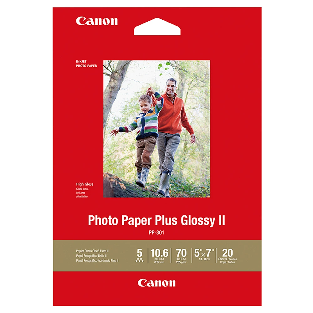 Canon Glossy Photo Paper Plus II - 5 x 7inch - 20 Sheets - 1432C002