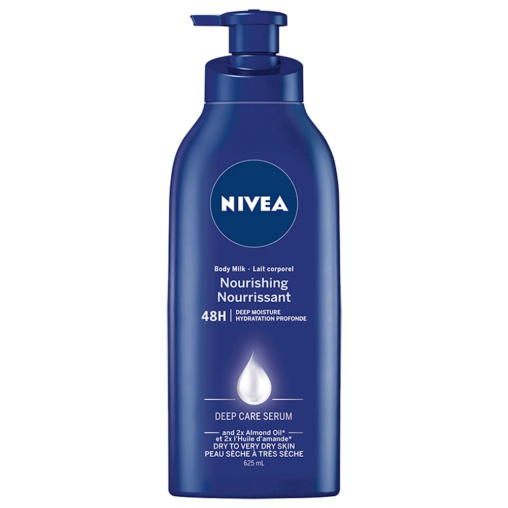 Nivea Nourishing Body Milk with Almond Oil - Dry to Extra Dry Skin - 625ml