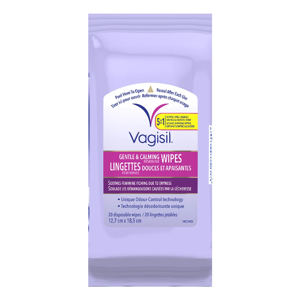 Vagisil Gentle & Calming Feminine Wipes - 20s