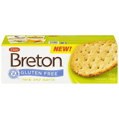 Breton Gluten Free Crackers - Herb & Garlic - 135g