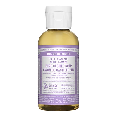 Dr Bronner's 18-In-1 Liquid Soap - Lavender - 59 ml