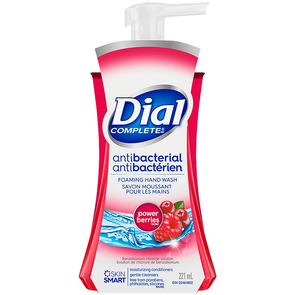 Dial Complete Antibacterial Foaming Hand Wash - Power Berries - 221ml