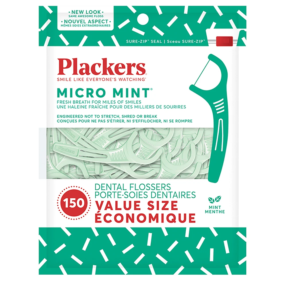 Plackers Flossers - Micro Mint - 150s