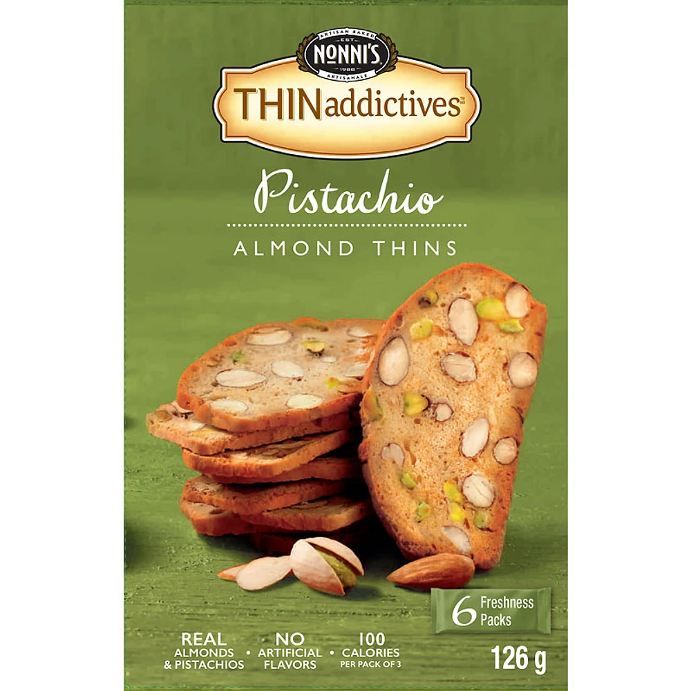 Nonni's Thinaddictives Pistachio Almond Thins - 126g