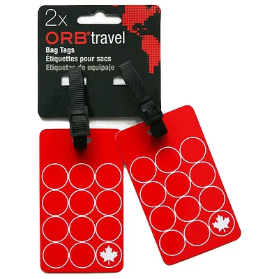 Orb 2PK TAGS MPLE LF RED/WHT in Redwhite