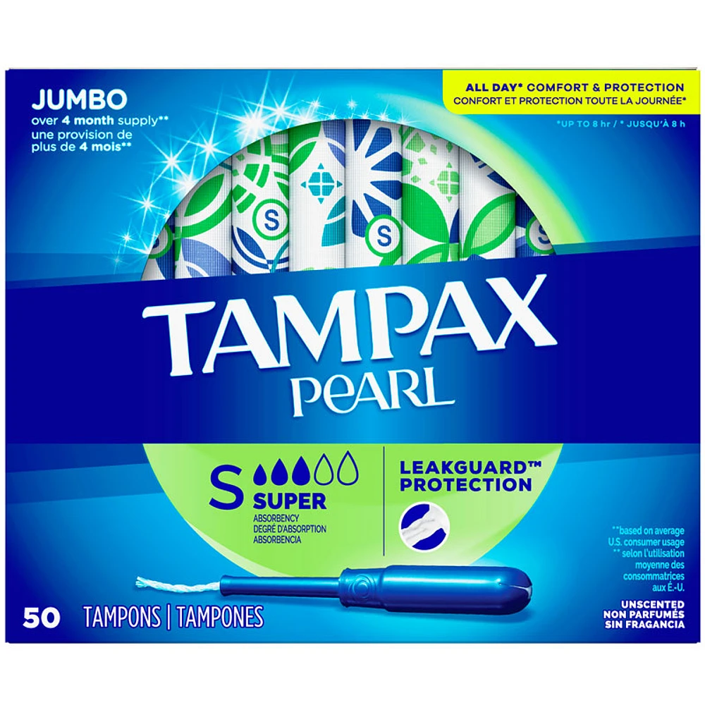 Tampax Pearl Tampons - Super - 50s