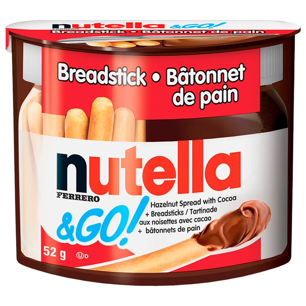 Nutella Hazelnut Spread With Breadsticks - 52g