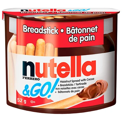 Nutella Hazelnut Spread With Breadsticks - 52g