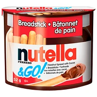 Nutella Hazelnut Spread With Breadsticks - 52g