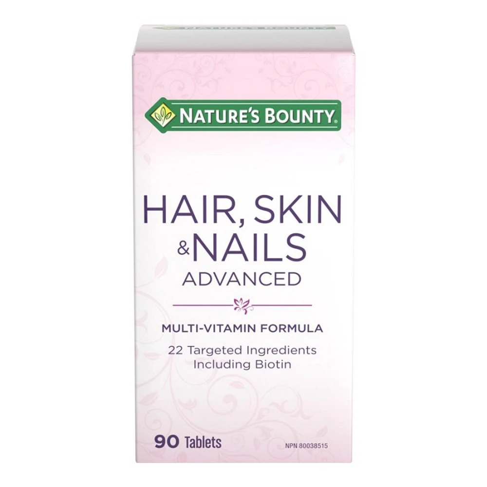 Nature's Bounty Hair, Skin & Nails Advanced Multivitamin Tablets - 90's