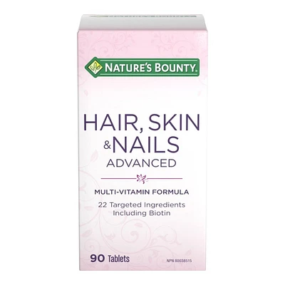 Nature's Bounty Hair, Skin & Nails Advanced Multivitamin Tablets - 90's