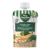 Baby Gourmet Plus Baby Food - Gingery Pear Spinach & Whole Grains - 128 ml