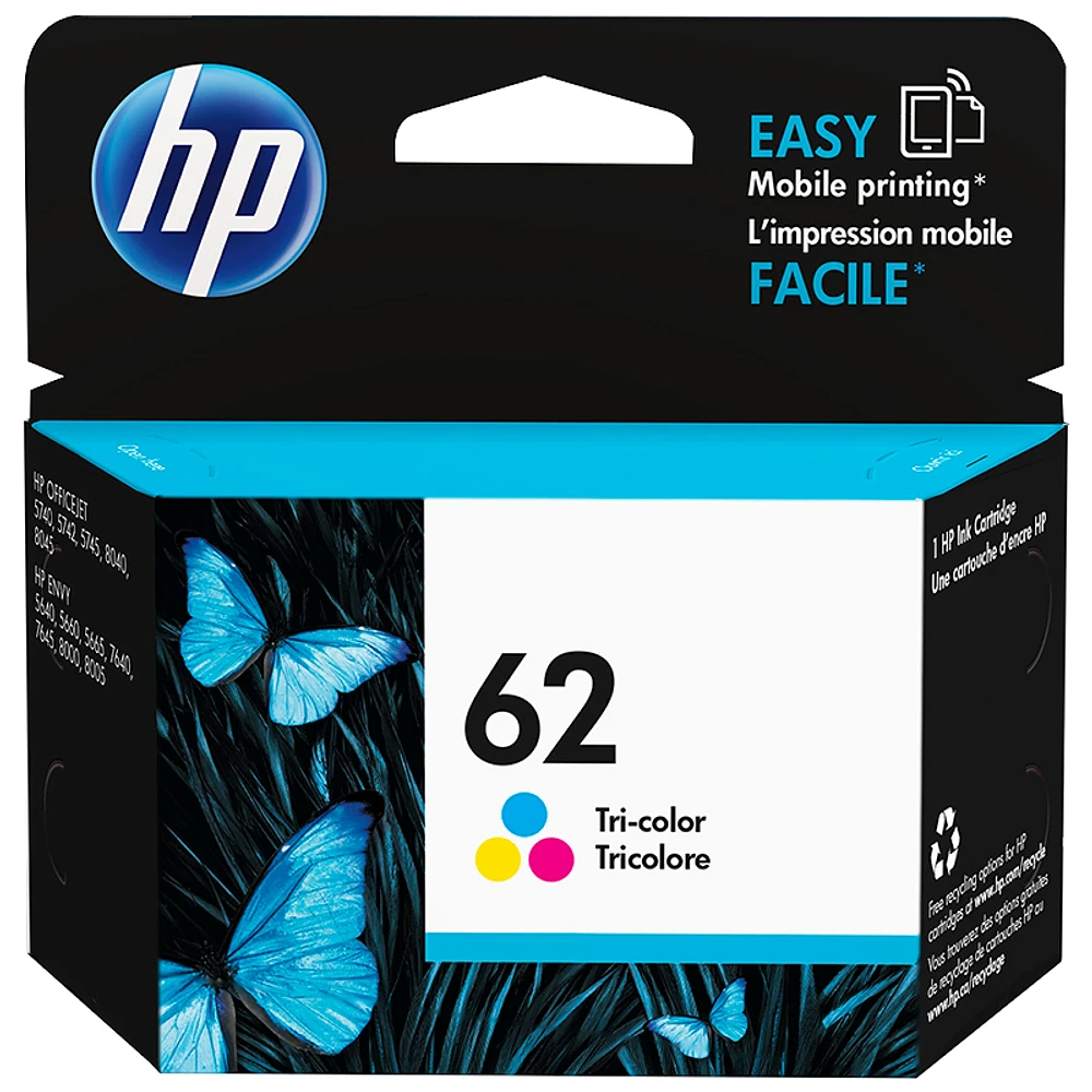 HP 62 Original Ink Cartridge - Tri-Colour - C2P06AN#140