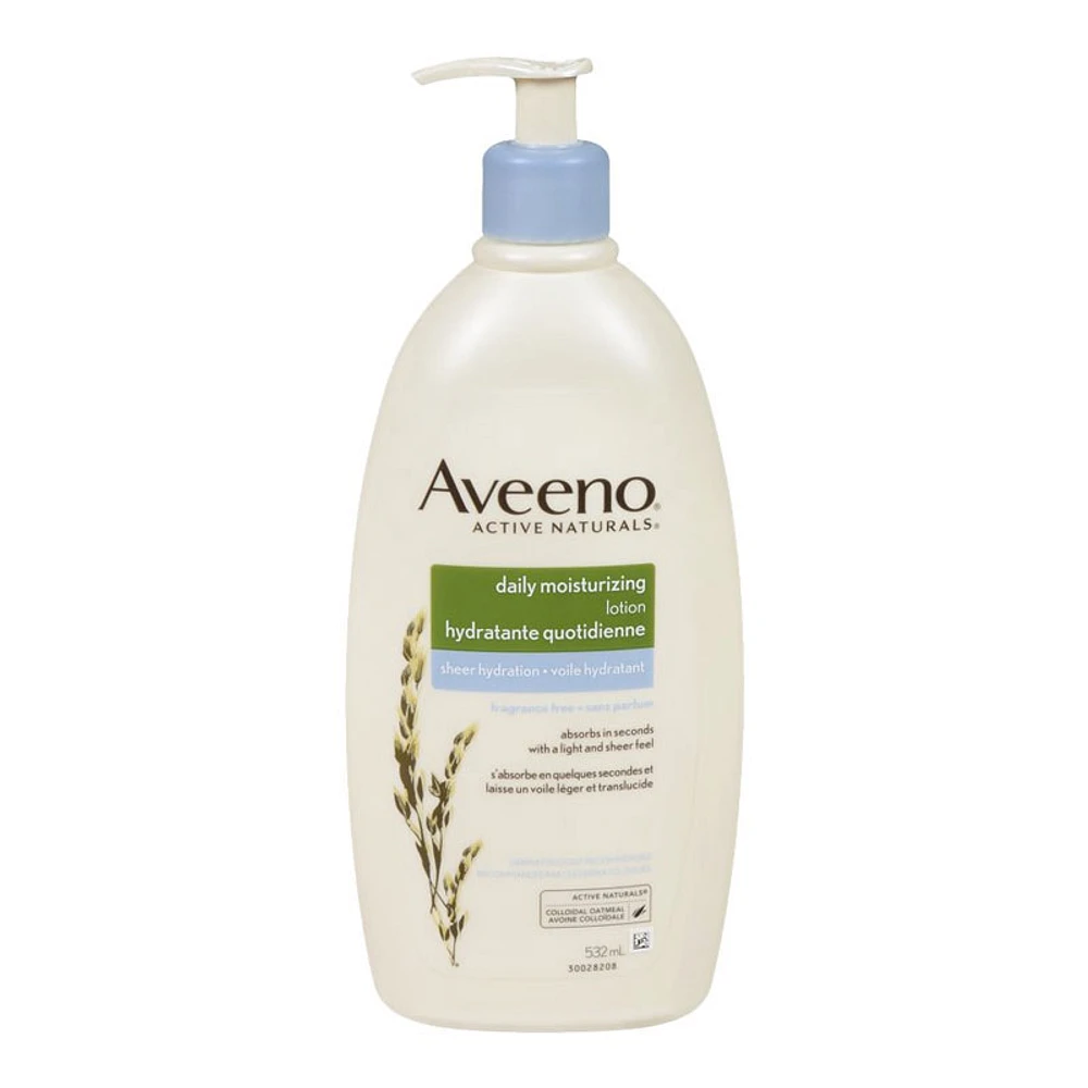 Aveeno Active Naturals Daily Moisturizing Lotion Sheer Hydration - Fragrance Free - 532ml