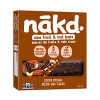 Nakd. Raw Fruit & Nut Bars - Cocoa Delight - 4x35g