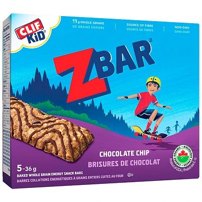 Clif Kid Organic Zbar - Chocolate Chip - 5 x 36g