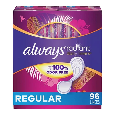 Always Radiant Pantyliners - Regular - 96's