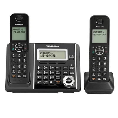 Panasonic DECT 6.0 -Handset Dual Keypad with Cordless Answering System - Black