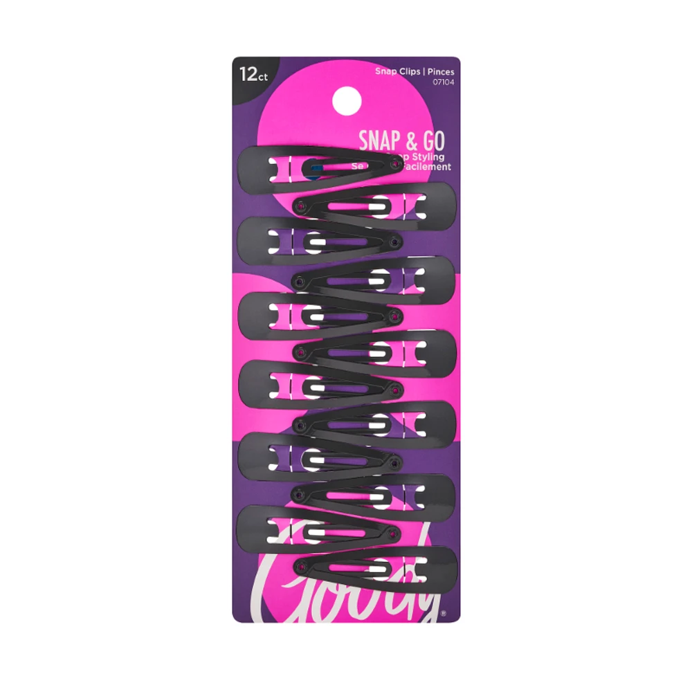 Goody Classics Snap Clips - Black - 12s