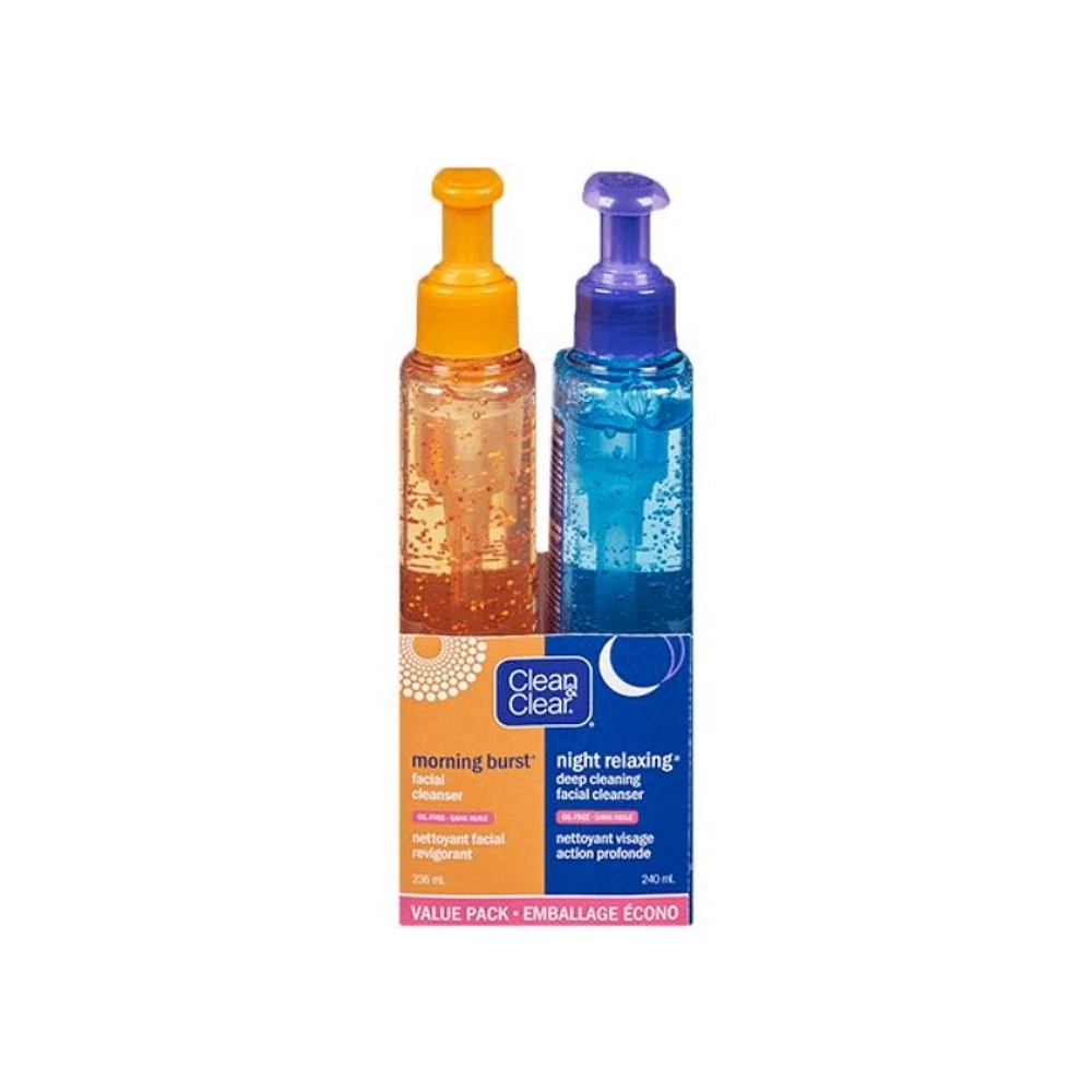 Clean & Clear Morning Burst Day/Night Cleanser Set - 2 piece