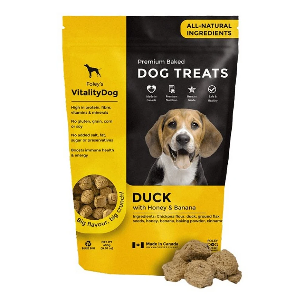 Foley Dog Treat VitalityDog Duck with Honey and Banana - 400g