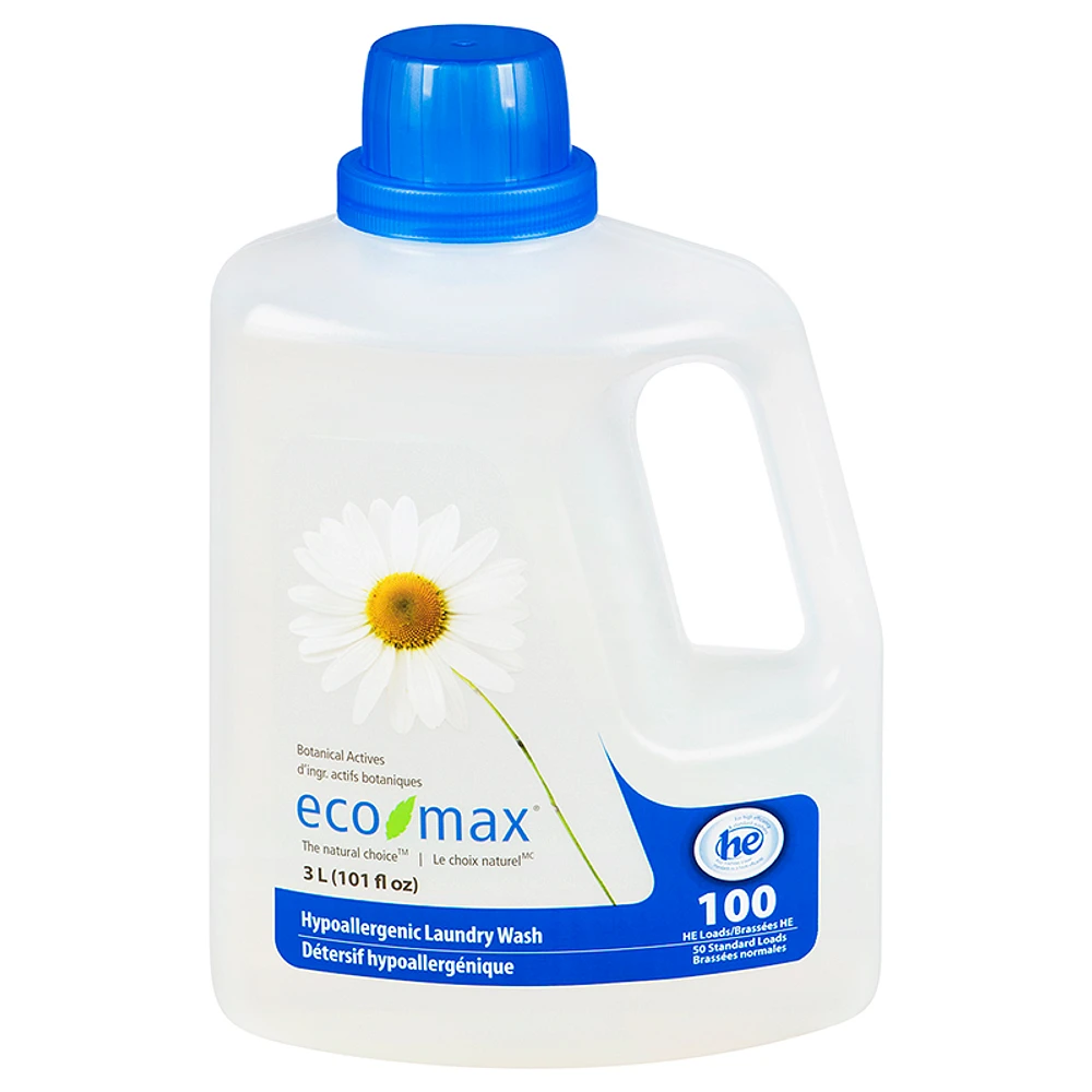 Eco Max Hypoallergenic Laundry Detergent - 3L/50 Standard loads