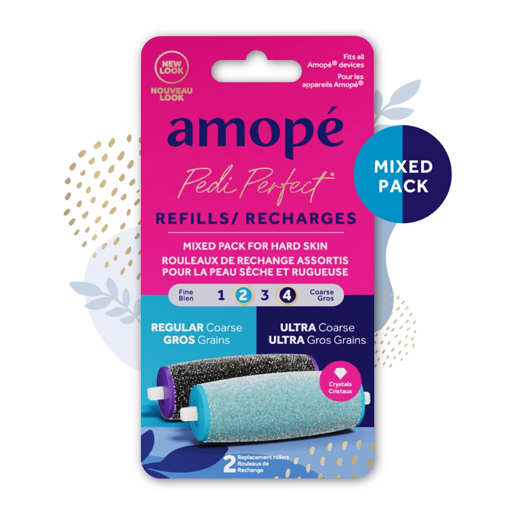 Amope Pedi Perfect Diamond Crystals Roller Head Refills - 2s