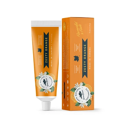 The Green Beaver 100% Natural Toothpaste - Zesty Orange - 75ml