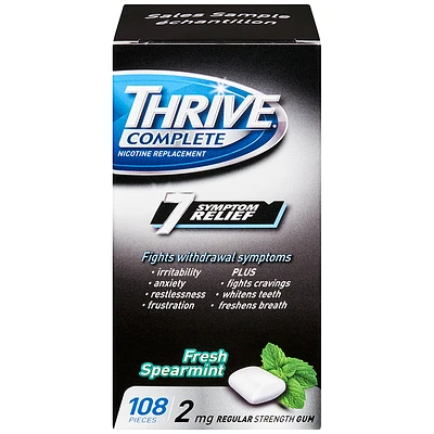 Thrive Complete 2mg Nicotine Replacement Gum - Spearmint - 108's