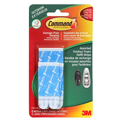 Command Outdoor Foam Refill Strips