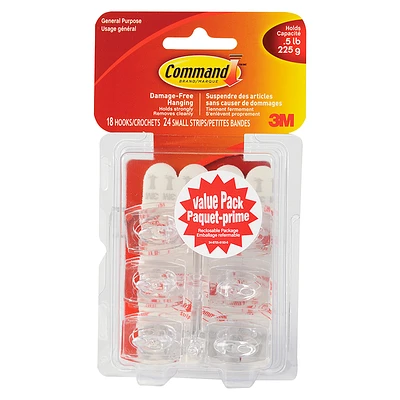 3M Command Mini Hooks Value Pack - White - 18s