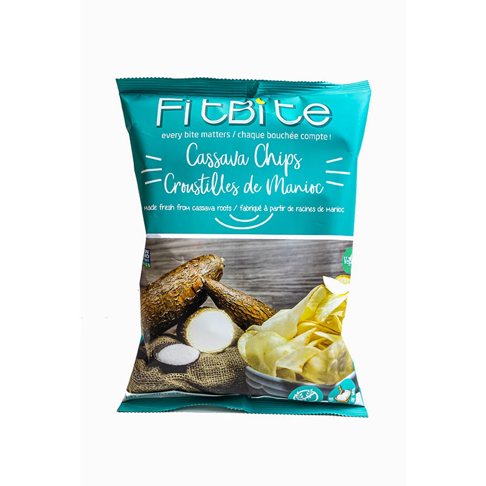 FitBite Fresh Cassava Chips - Sea Salt - 100g