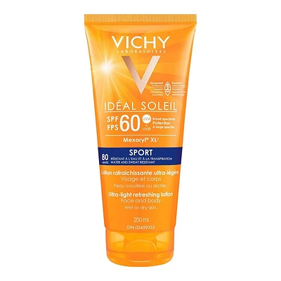 Vichy IdÃ©al Soleil Sport Ultra-light Refreshing Lotion - SPF 60 - 200ml