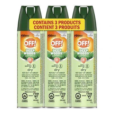 OFF! Deep Woods Insect Repellent - Dry - 3 x 113g