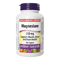 Webber Naturals Magnesium Caplets - 250mg - 100s